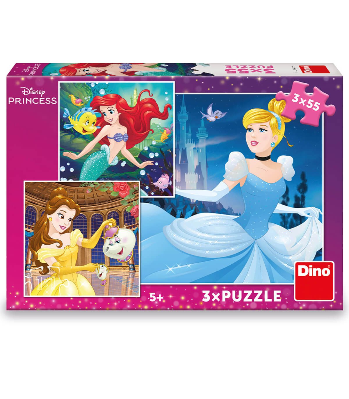 Детски пъзел disney princess 3х55 части
