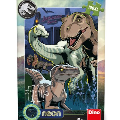 Детски пъзел jurassic world 100 XL части неон