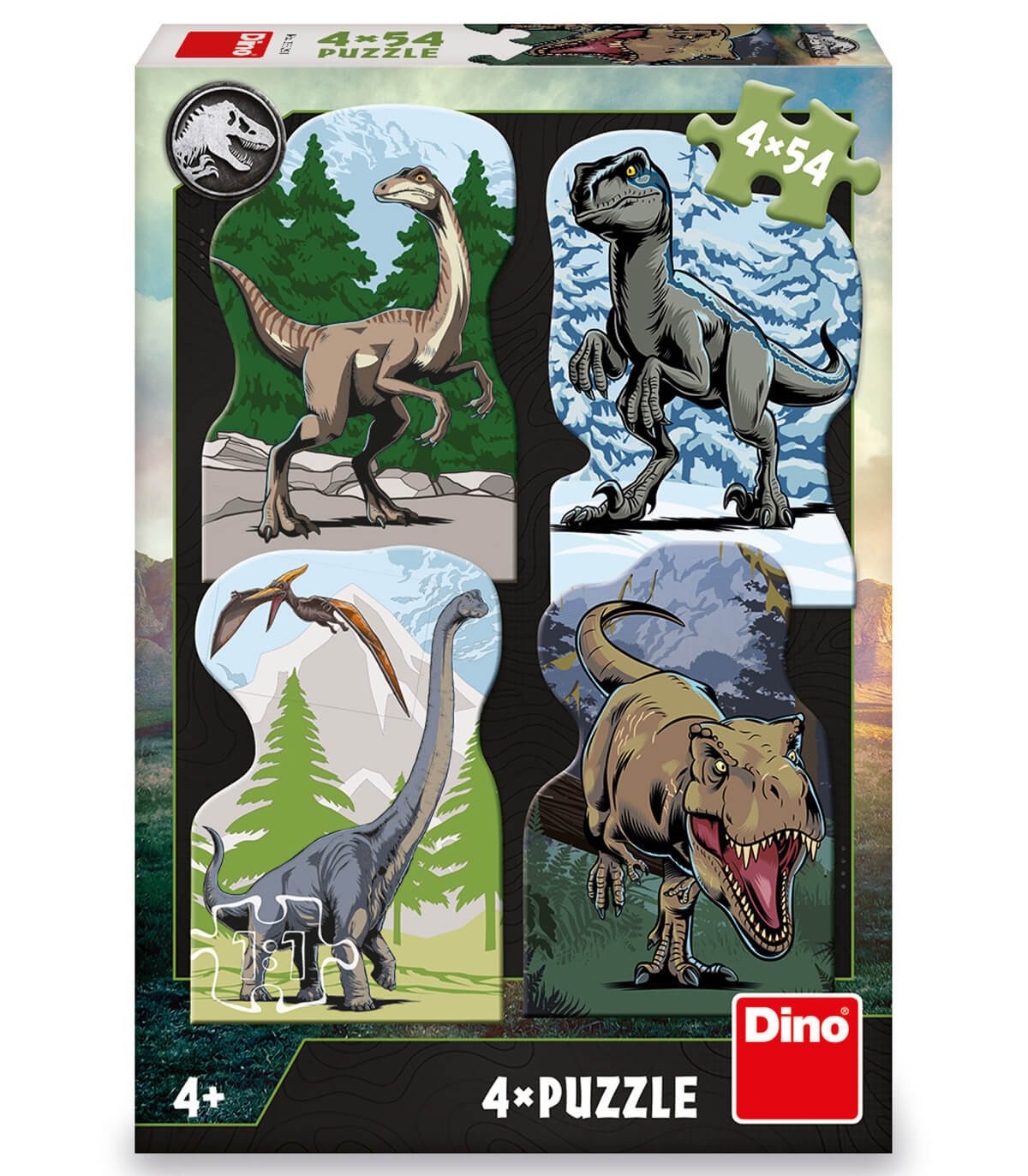 Детски пъзел jurassic world 4х54 части