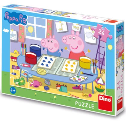 Детски пъзел peppa pig: художници 24 части