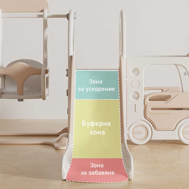 Детски център за игра 4 в 1, Автобус в кафяв цвят - Image 8