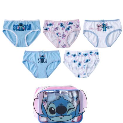 Детско бельо за момиче 5 бр. в чанта stitch 2-8 год.