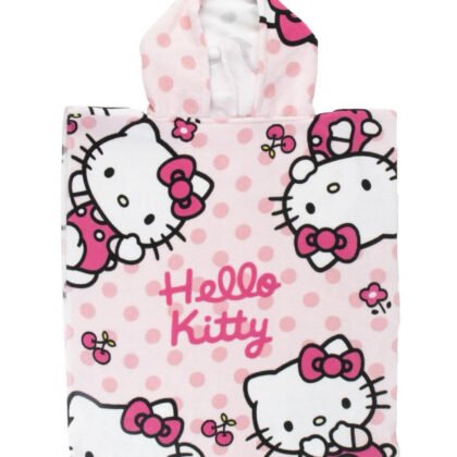 Детско хавлиено пончо hello kitty 50х111