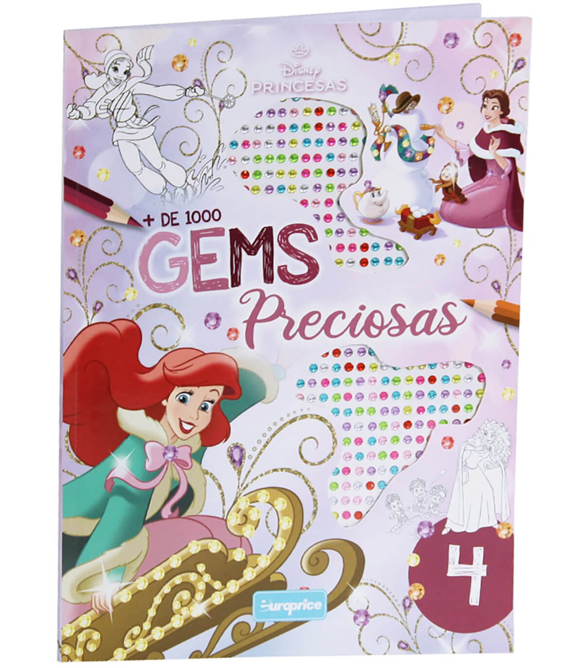 Книжка за оцветяване disney princess 24 стр. + 1000 диамантени камъчета 4 вида - Image 5