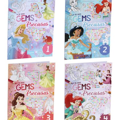 Книжка за оцветяване disney princess 24 стр. + 1000 диамантени камъчета 4 вида