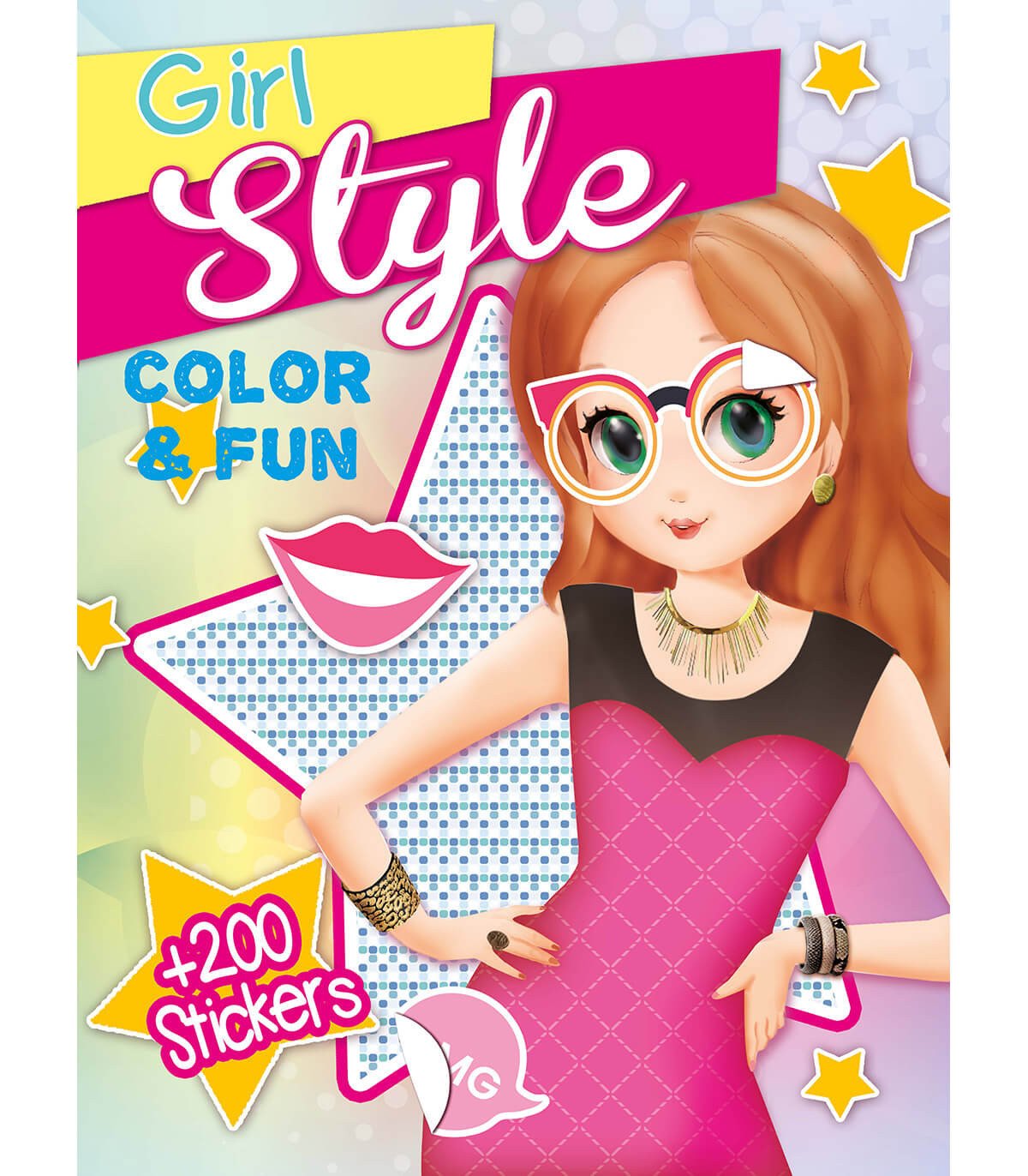 Книжка за оцветяване color & fun 32 стр. + 200 стикера 3 вида