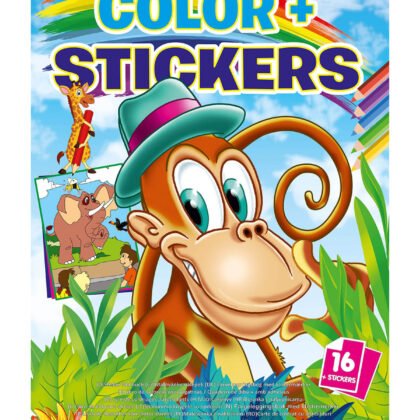 Книжка за оцветяване color + stickers 16 стр. 4 вида