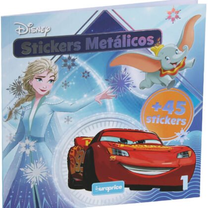 Книжка за оцветяване disney 24 стр. + 45 стикера металик 3 вида