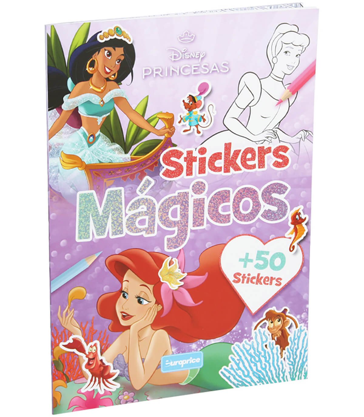 Книжка за оцветяване disney princess 28 стр. + 50 стикера