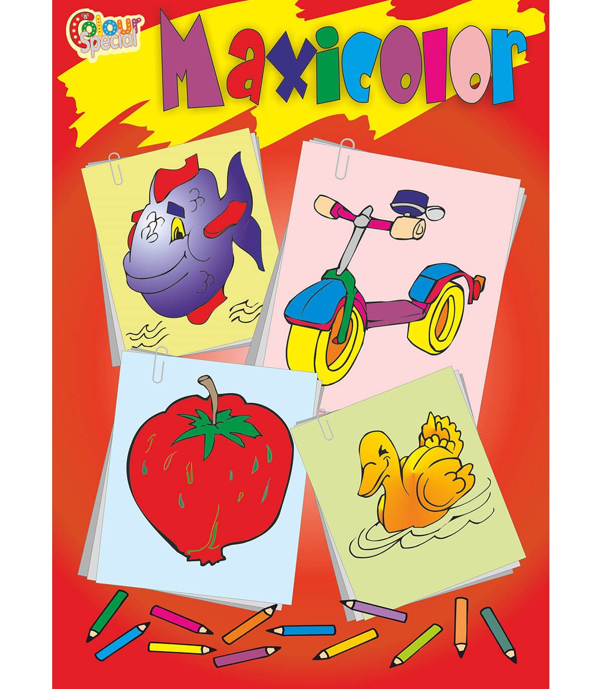 Книжка за оцветяване maxicolor 80 стр. 2 вида