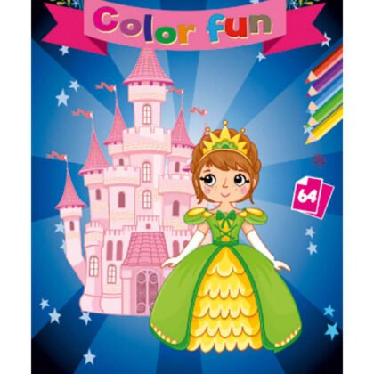 Книжка за оцветяване принцеси color fun 64 стр. 8 вида
