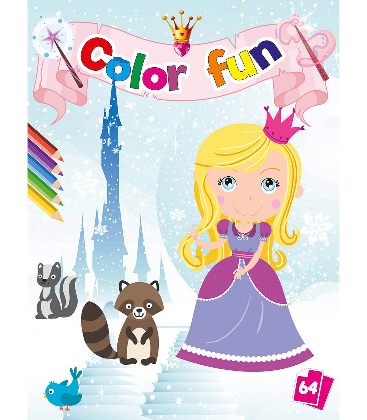 Книжка за оцветяване принцеси color fun 64 стр. 8 вида - Image 7