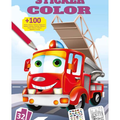 Книжка за оцветяване sticker color 32 стр. + 100 стикера 4 вида