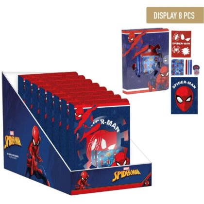 Тефтер за оцветяване с формички и аксесоари spider-man