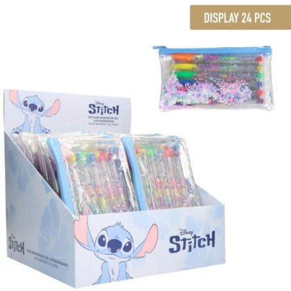 Химикалки гел 6 бр. в силиконов несесер stitch
