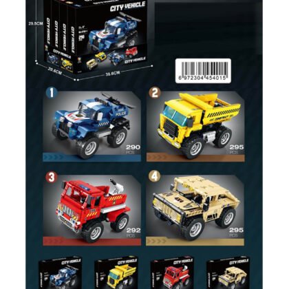 Конструктор кола city vehicles 290 - 295 части 4 вида