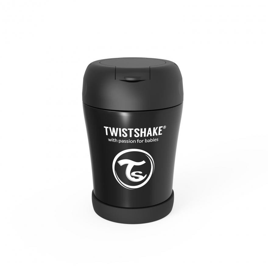 Контейнер за храна от неръждаема стомана Twistshake 6+ месеца черен - Image 3