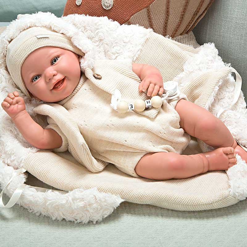 Кукла-бебе Диего с чанта за носене и аксесоари - 45 см - Image 10