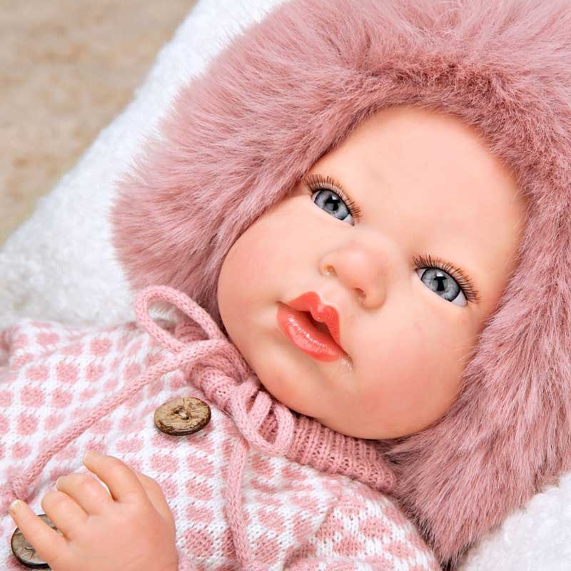Кукла-бебе Мануела с бяла чанта и възглавничка - 40 см - Image 10