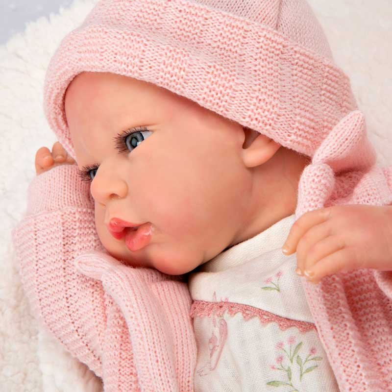 Кукла-бебе Марта с меко розово одеяло - 40 см - Image 7