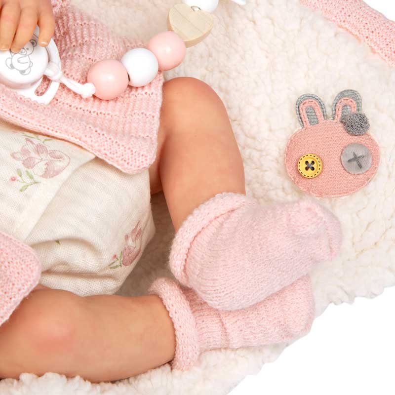 Кукла-бебе Марта с меко розово одеяло - 40 см - Image 4