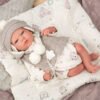 Кукла-бебе Вега с кремаво костюмче и аксесоари - 40 см
