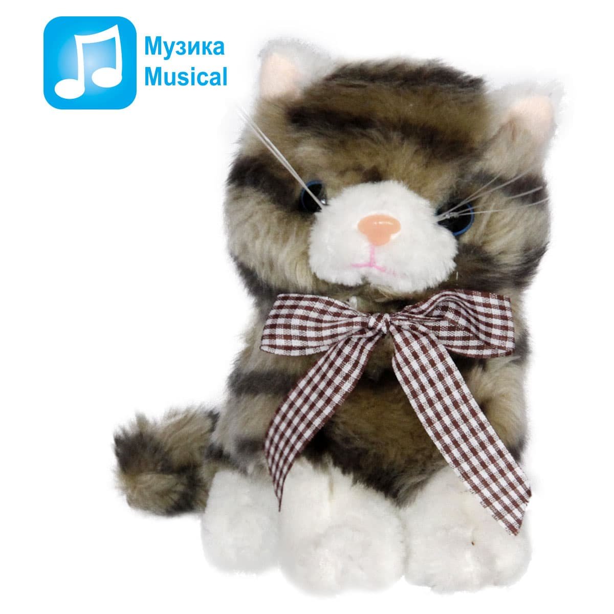 Плюшена котка малка 3 цвята 16 см - Image 3