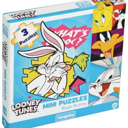 Мини пъзел 3 в 1 looney tunes - bugs bunny