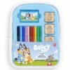 Творческа раница Bluey с 10 миещи се флумастера, 4 печата и 30 стикера