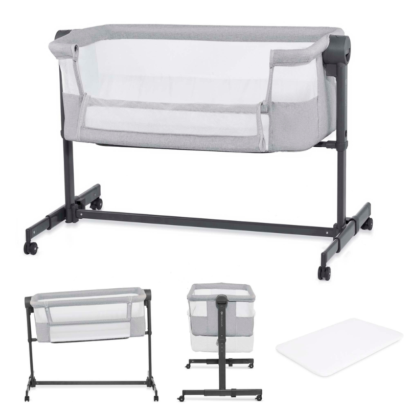 KinderKraft NESTEE UP 2 бебешка кошара GREY