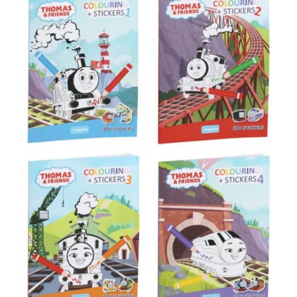 Книжка за оцветяване + стикери 32 стр. thomas 4 вида