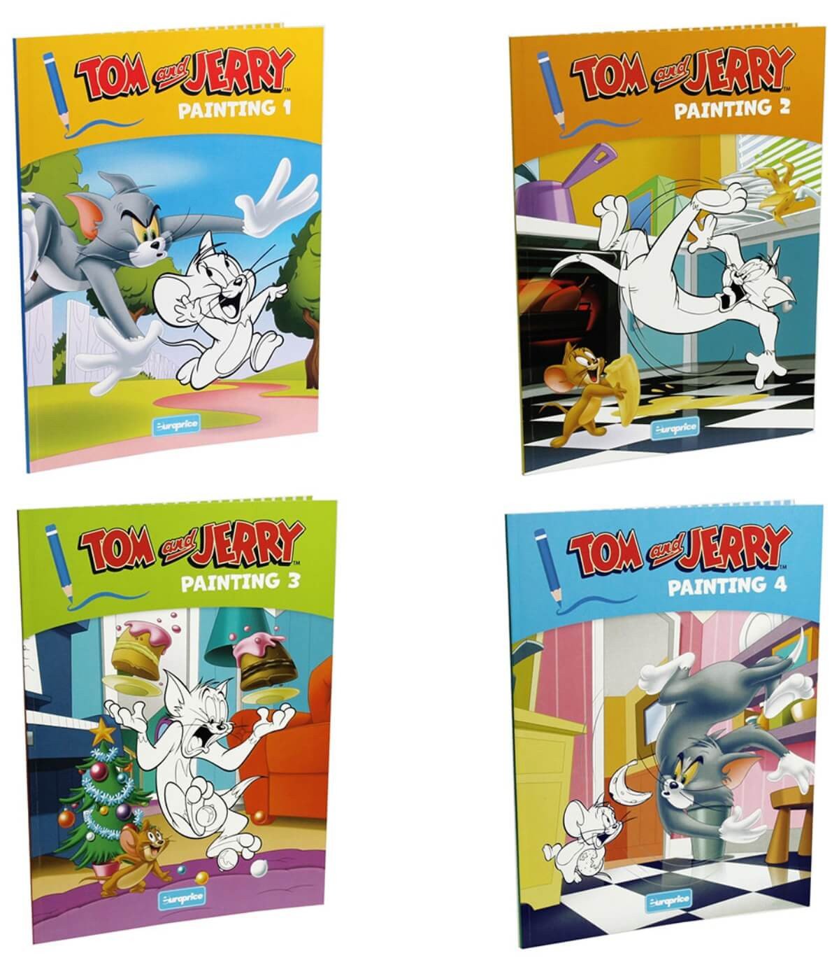 Книжка за оцветяване 32 стр. tom & jerry 4 вида