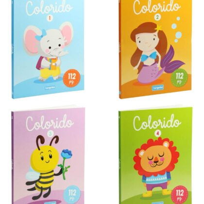 Книжка за оцветяване 112 стр. colorido животни 4 вида