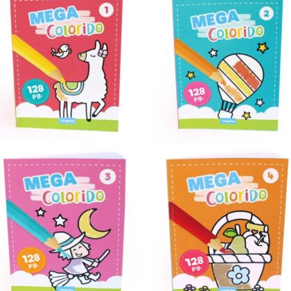 Книжка за оцветяване 128 стр. mega colorido 4 вида