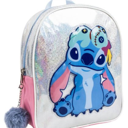 Раница за детска градина металик 23 см stitch
