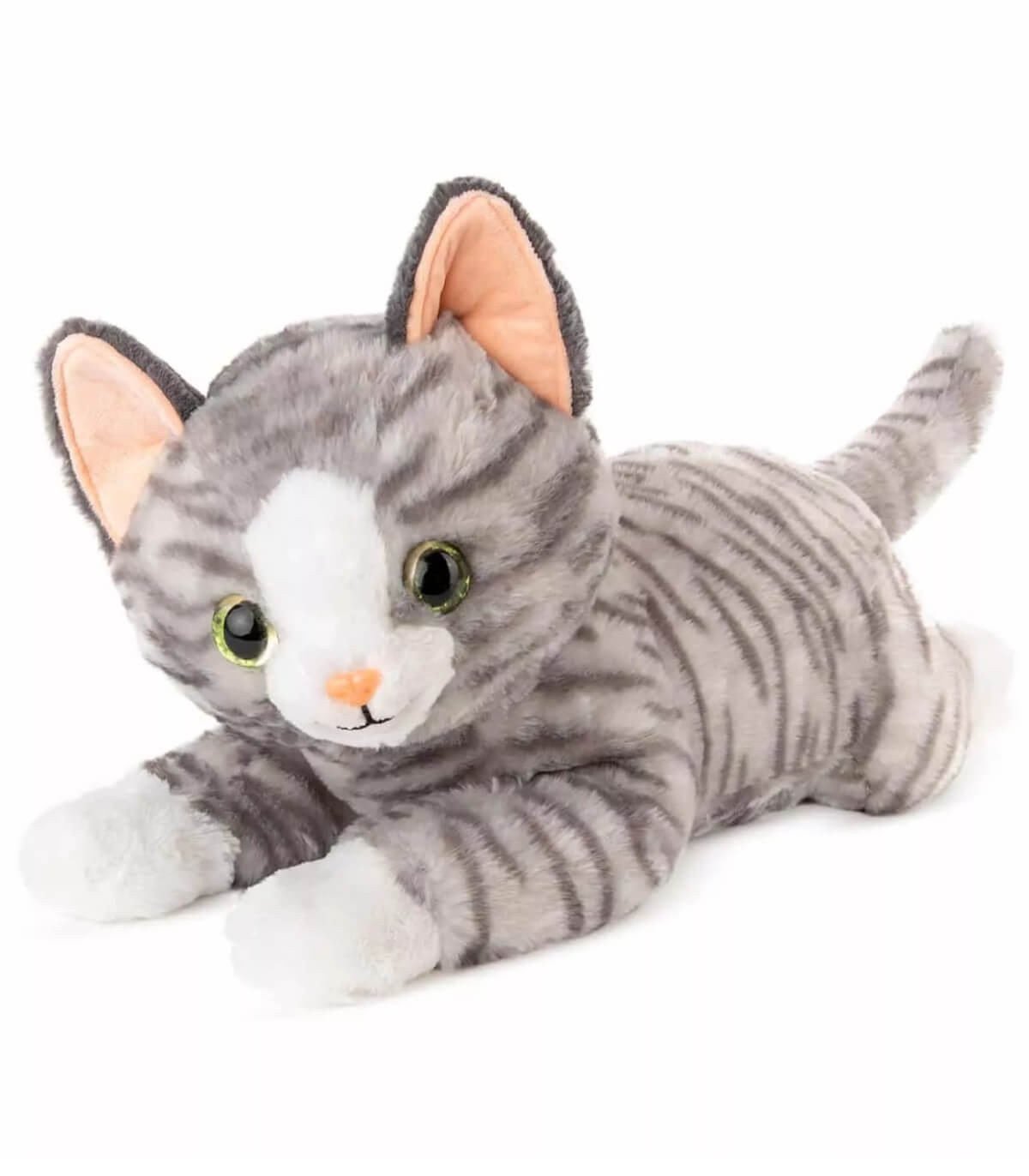 Плюшено легнало коте със звук 50 см оранжево/сиво - Image 2