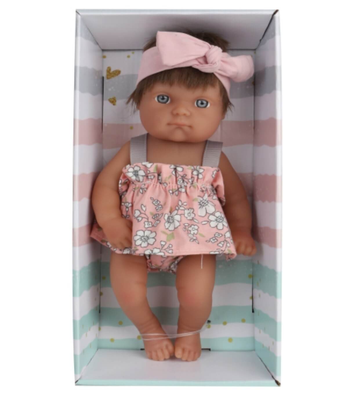 Кукла mini baby doll с рокля и панделка 25 см