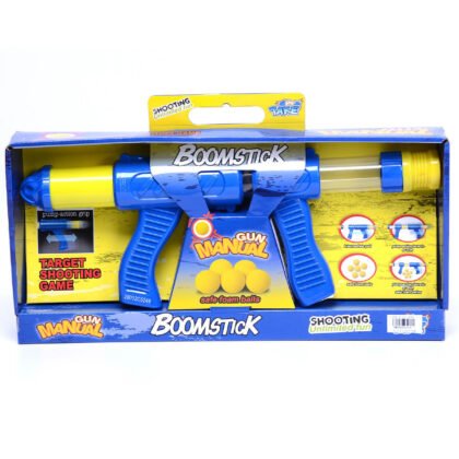 Детска пушка-помпа boomstick с меки топчета в отворена кутия