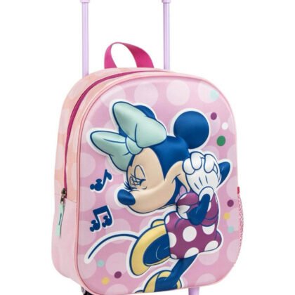 Детска раница 3D с колелца minnie mouse