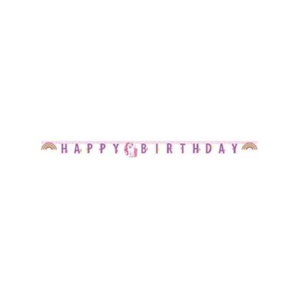 93763 Банер Happy birthday UNICORN RAINBOW