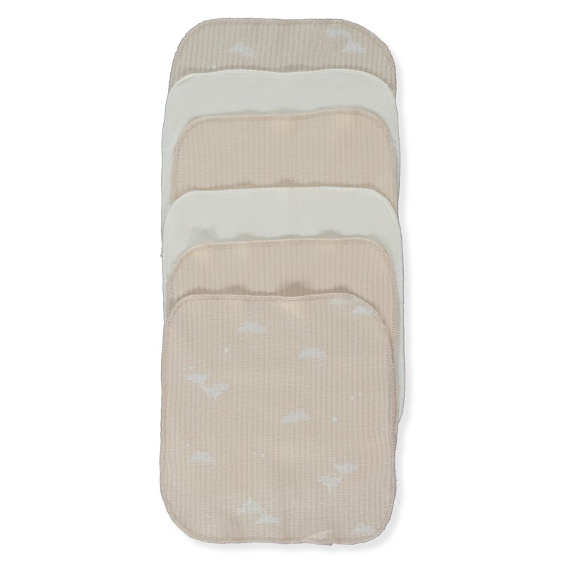 C1150 Кърпи 6бр ORG BORN WITH LOVE BEIGE 20X20CM