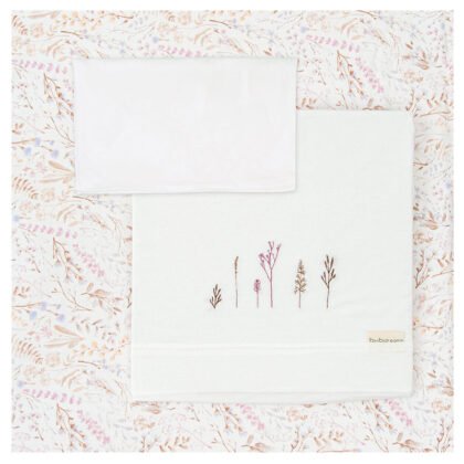 Чаршафи 3бр за количка NIZA 40x80 White/Purple