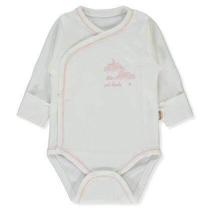 T4036 Боди д.р. ORGANIC BORN WITH LOVE ECRU 1-3M
