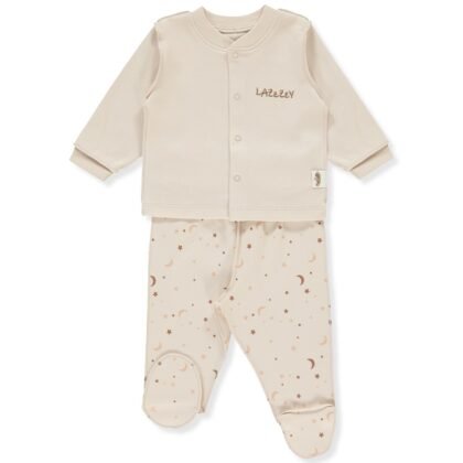F1307 Пижама 2 ч LAZzZY SHEEP бежов 3-6M 68CM