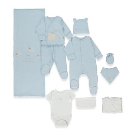 Z1071 К-кт 10ч ORGANIC SLEEPY SHEEPY BLUE 0-3 M