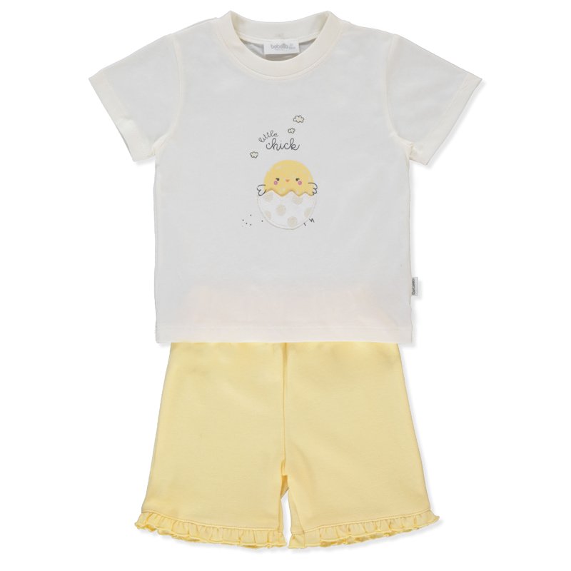 F1417 Пижама 2ч sweet pjamas/25 Жълт 1г/80см