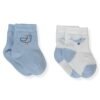 S762 Чорапи 2ч. 6-12M ECRU-BLUE