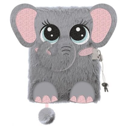 Плюшен дневник A5 с катинар 3D Elephant