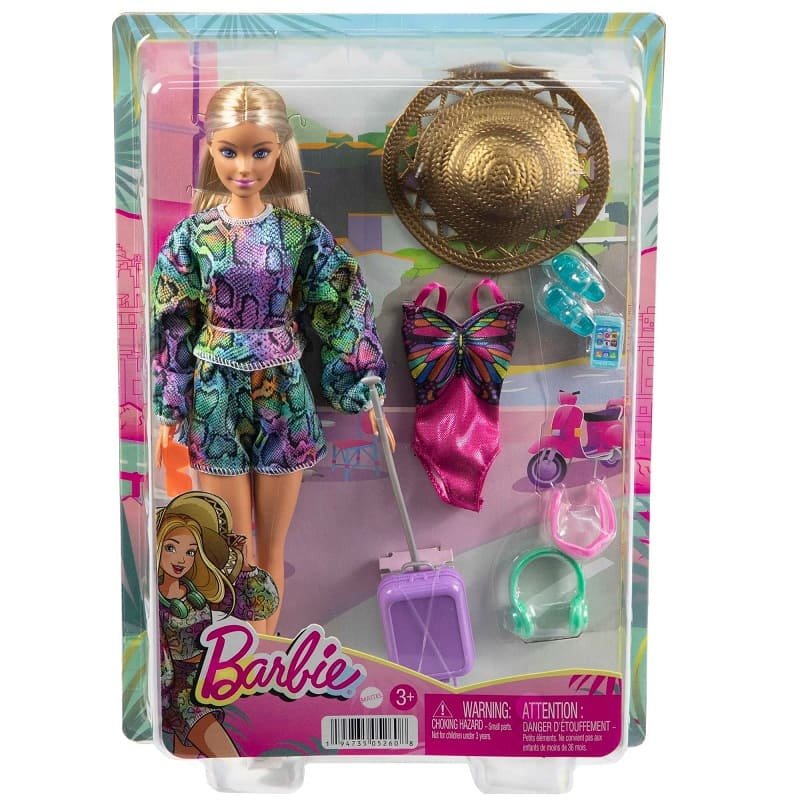 HGM54 Barbie Holiday Кукла с аксесоари за път