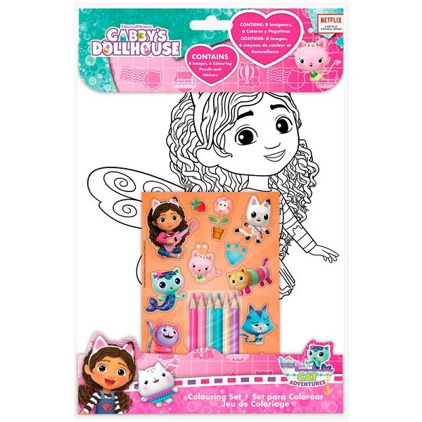 Gabby`s Dollhouse Комплект за оцветяване+стикери